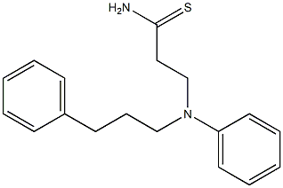 3-[phenyl(3-phenylpropyl)amino]propanethioamide Structure