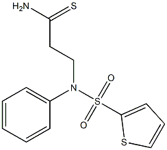 3-[phenyl(thiophene-2-)sulfonamido]propanethioamide 구조식 이미지