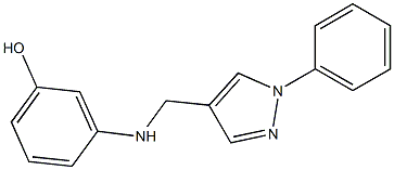 3-{[(1-phenyl-1H-pyrazol-4-yl)methyl]amino}phenol 구조식 이미지