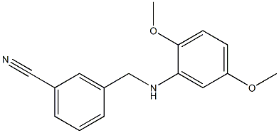 3-{[(2,5-dimethoxyphenyl)amino]methyl}benzonitrile Structure