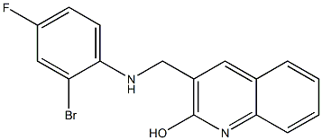 3-{[(2-bromo-4-fluorophenyl)amino]methyl}quinolin-2-ol Structure