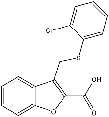 3-{[(2-chlorophenyl)sulfanyl]methyl}-1-benzofuran-2-carboxylic acid Structure