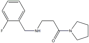 3-{[(2-fluorophenyl)methyl]amino}-1-(pyrrolidin-1-yl)propan-1-one 구조식 이미지