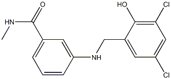 3-{[(3,5-dichloro-2-hydroxyphenyl)methyl]amino}-N-methylbenzamide 구조식 이미지