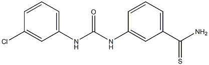 3-{[(3-chlorophenyl)carbamoyl]amino}benzene-1-carbothioamide Structure