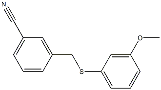 3-{[(3-methoxyphenyl)sulfanyl]methyl}benzonitrile 구조식 이미지