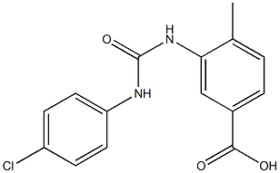 3-{[(4-chlorophenyl)carbamoyl]amino}-4-methylbenzoic acid 구조식 이미지