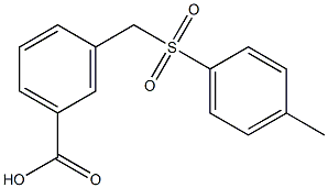 3-{[(4-methylbenzene)sulfonyl]methyl}benzoic acid Structure