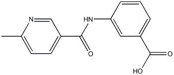 3-{[(6-methylpyridin-3-yl)carbonyl]amino}benzoic acid 구조식 이미지