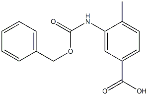 3-{[(benzyloxy)carbonyl]amino}-4-methylbenzoic acid 구조식 이미지