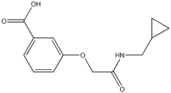 3-{[(cyclopropylmethyl)carbamoyl]methoxy}benzoic acid 구조식 이미지