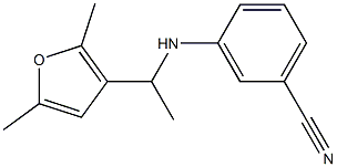 3-{[1-(2,5-dimethylfuran-3-yl)ethyl]amino}benzonitrile 구조식 이미지