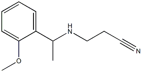 3-{[1-(2-methoxyphenyl)ethyl]amino}propanenitrile Structure