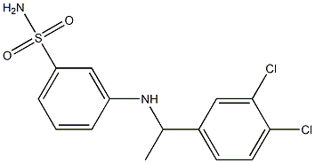 3-{[1-(3,4-dichlorophenyl)ethyl]amino}benzene-1-sulfonamide Structure