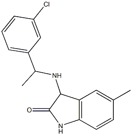 3-{[1-(3-chlorophenyl)ethyl]amino}-5-methyl-2,3-dihydro-1H-indol-2-one Structure