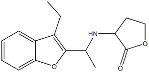 3-{[1-(3-ethyl-1-benzofuran-2-yl)ethyl]amino}oxolan-2-one 구조식 이미지