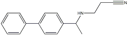 3-{[1-(4-phenylphenyl)ethyl]amino}propanenitrile 구조식 이미지