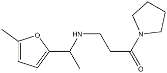 3-{[1-(5-methylfuran-2-yl)ethyl]amino}-1-(pyrrolidin-1-yl)propan-1-one 구조식 이미지