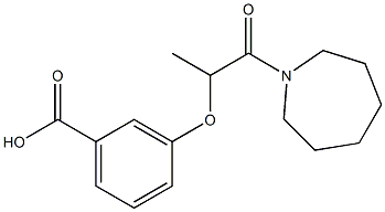 3-{[1-(azepan-1-yl)-1-oxopropan-2-yl]oxy}benzoic acid Structure