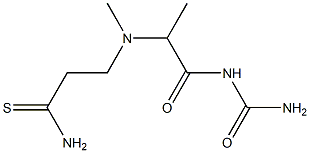 3-{[1-(carbamoylamino)-1-oxopropan-2-yl](methyl)amino}propanethioamide Structure