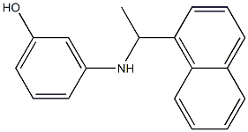 3-{[1-(naphthalen-1-yl)ethyl]amino}phenol 구조식 이미지