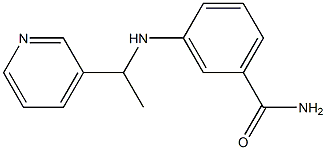 3-{[1-(pyridin-3-yl)ethyl]amino}benzamide Structure