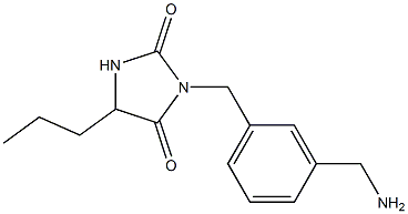 3-{[3-(aminomethyl)phenyl]methyl}-5-propylimidazolidine-2,4-dione 구조식 이미지