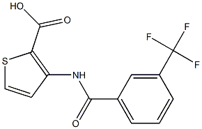 3-{[3-(trifluoromethyl)benzene]amido}thiophene-2-carboxylic acid Structure