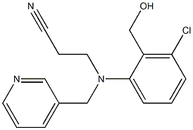 3-{[3-chloro-2-(hydroxymethyl)phenyl](pyridin-3-ylmethyl)amino}propanenitrile Structure