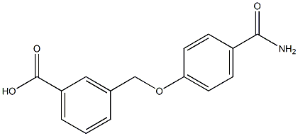3-{[4-(aminocarbonyl)phenoxy]methyl}benzoic acid Structure