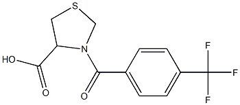 3-{[4-(trifluoromethyl)phenyl]carbonyl}-1,3-thiazolidine-4-carboxylic acid Structure