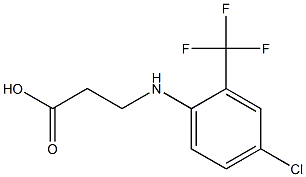 3-{[4-chloro-2-(trifluoromethyl)phenyl]amino}propanoic acid 구조식 이미지