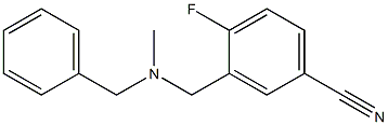 3-{[benzyl(methyl)amino]methyl}-4-fluorobenzonitrile 구조식 이미지