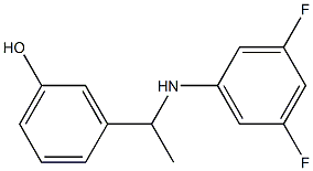 3-{1-[(3,5-difluorophenyl)amino]ethyl}phenol Structure