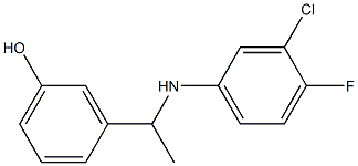 3-{1-[(3-chloro-4-fluorophenyl)amino]ethyl}phenol Structure