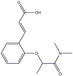 3-{2-[1-(dimethylcarbamoyl)ethoxy]phenyl}prop-2-enoic acid 구조식 이미지