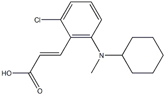 3-{2-chloro-6-[cyclohexyl(methyl)amino]phenyl}prop-2-enoic acid Structure