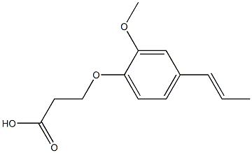 3-{2-methoxy-4-[(1E)-prop-1-enyl]phenoxy}propanoic acid 구조식 이미지