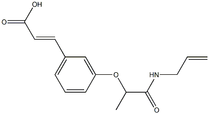 3-{3-[1-(prop-2-en-1-ylcarbamoyl)ethoxy]phenyl}prop-2-enoic acid Structure