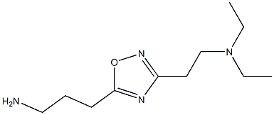 3-{3-[2-(diethylamino)ethyl]-1,2,4-oxadiazol-5-yl}propan-1-amine 구조식 이미지