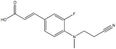 3-{4-[(2-cyanoethyl)(methyl)amino]-3-fluorophenyl}prop-2-enoic acid Structure