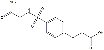 3-{4-[(carbamoylmethyl)sulfamoyl]phenyl}propanoic acid Structure