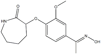 3-{4-[1-(hydroxyimino)ethyl]-2-methoxyphenoxy}azepan-2-one Structure