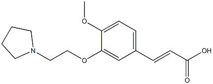 3-{4-methoxy-3-[2-(pyrrolidin-1-yl)ethoxy]phenyl}prop-2-enoic acid 구조식 이미지