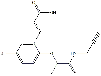 3-{5-bromo-2-[1-(prop-2-yn-1-ylcarbamoyl)ethoxy]phenyl}prop-2-enoic acid Structure