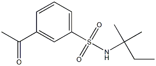 3-acetyl-N-(2-methylbutan-2-yl)benzene-1-sulfonamide Structure