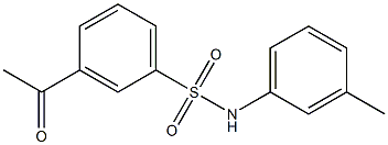 3-acetyl-N-(3-methylphenyl)benzene-1-sulfonamide Structure