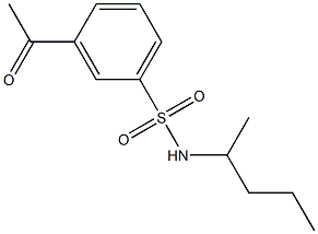 3-acetyl-N-(pentan-2-yl)benzene-1-sulfonamide 구조식 이미지