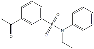 3-acetyl-N-ethyl-N-phenylbenzene-1-sulfonamide Structure