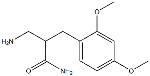 3-amino-2-[(2,4-dimethoxyphenyl)methyl]propanamide Structure
